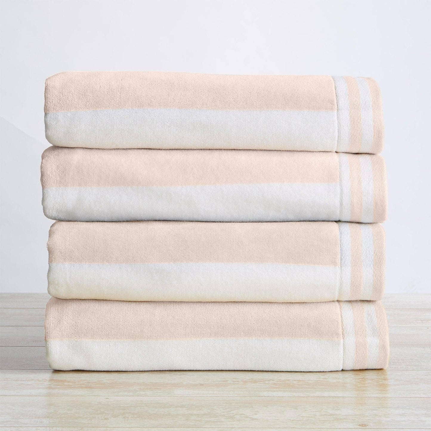 Striped Cotton Cabana Beach Towel - Pastel Colors