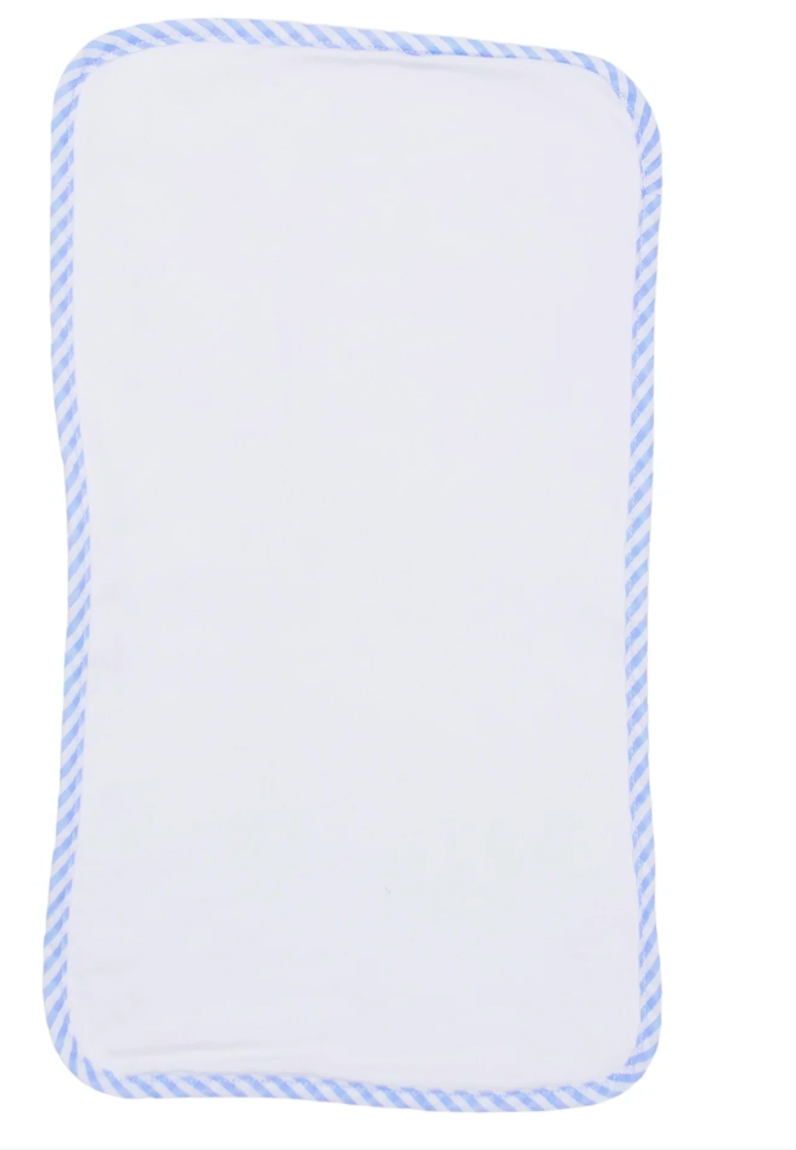 Burp Cloth with Seersucker Trim