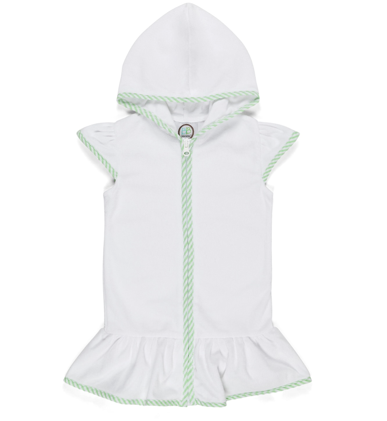 Girls Embroidered Terry Cloth Swim Cover Dress