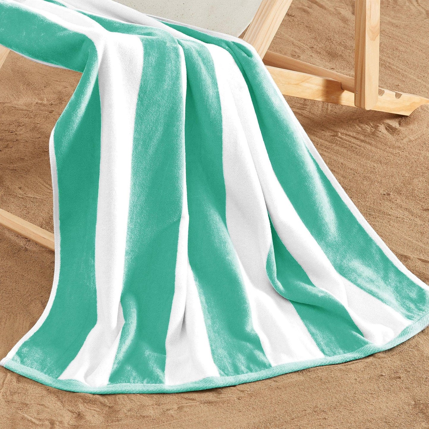 Striped Cotton Cabana Beach Towel - Bright Colors
