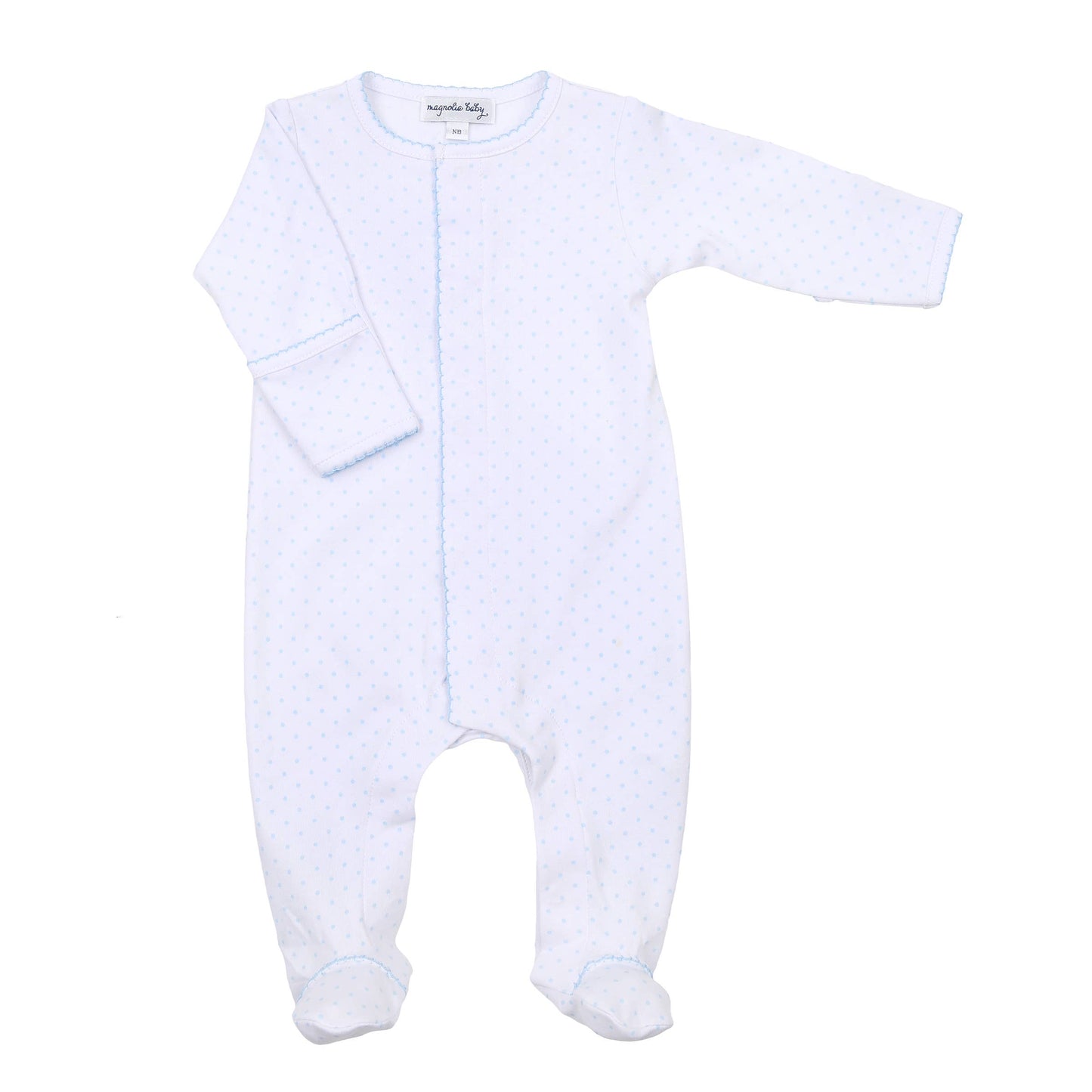 Magnolia Baby Mini Dots Footie in Blue