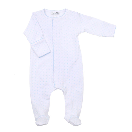 Magnolia Baby Mini Dots Footie in Blue