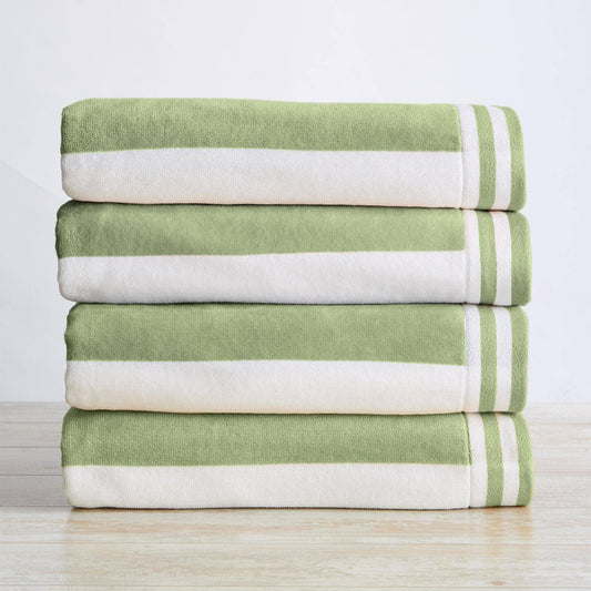 Striped Cotton Cabana Beach Towel - Pastel Colors