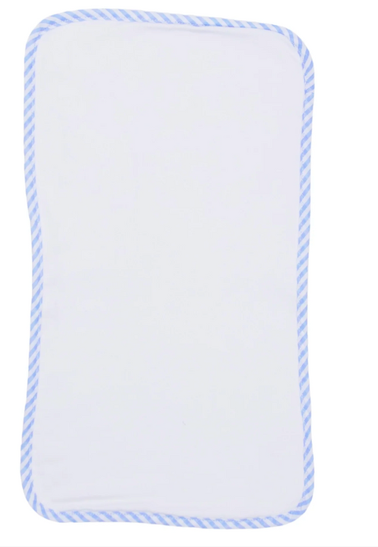Burp Cloth with Seersucker Trim