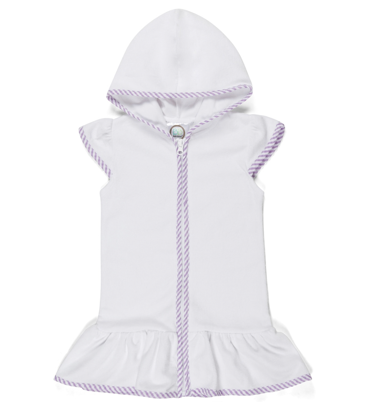 Girls Embroidered Terry Cloth Swim Cover Dress