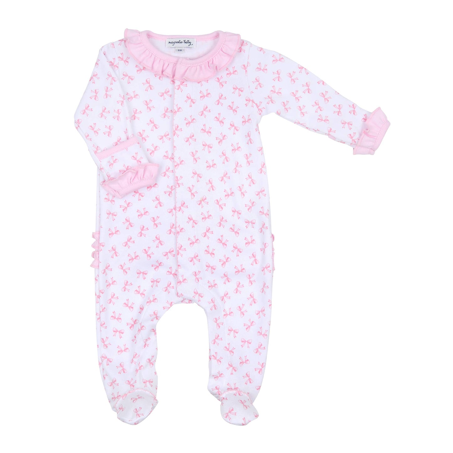 Magnolia Baby Bows Printed Ruffle Footie