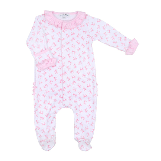 Magnolia Baby Bows Printed Ruffle Footie